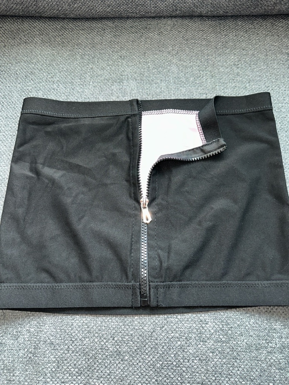 Black Zip-Front crop top